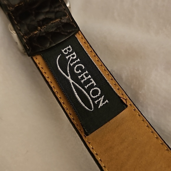 VTG BRIGHTON 1990s Dark Brown Crocodile Belt Medium main image 9